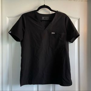 Figs - Catarina One-Pocket Scrub Top - Black